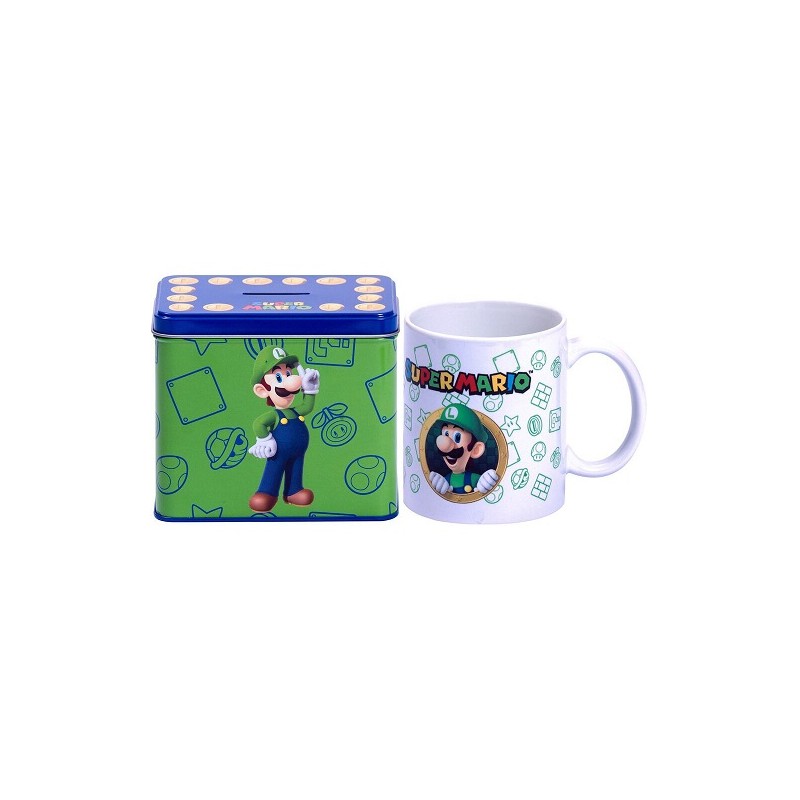 SET TAZA+HUCHA LUIGI